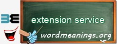 WordMeaning blackboard for extension service
